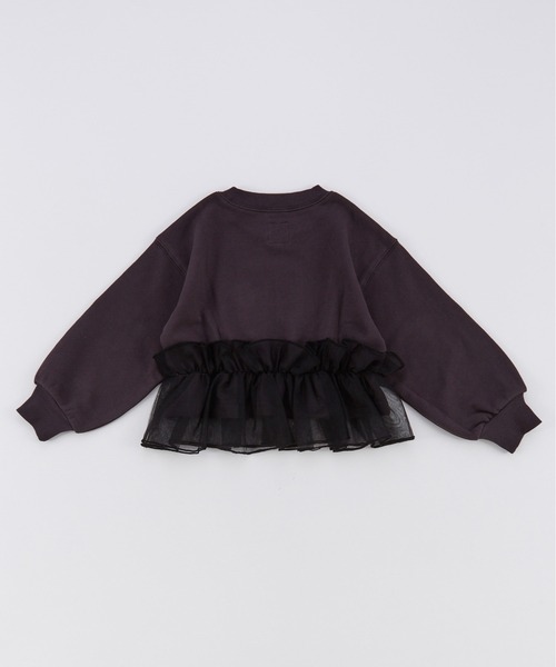 Ocean&Ground（オーシャン&グラウンド）の「チュールフリルナンバリングスウェット（スウェット・キッズ・グレー/パープル/チャコール・100/95/90/80/140/130/120/110）」の11枚目の写真