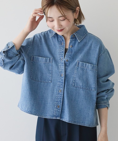 ショートデニムシャツ スピック＆スパン Spick & Span 《追加3予約》ショートデニム