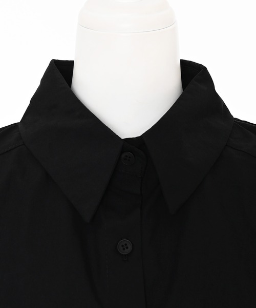 Narcissus（ナルシス）の「プリーツデザイン半袖ブラウス（シャツ/ブラウス・レディース・ホワイト/ブラック・FREE）」の4枚目の写真