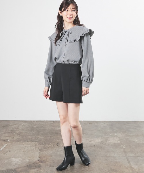 Honeys（ハニーズ）の「ビッグカラーブラウス（シャツ/ブラウス・レディース・ベージュ系その他/ホワイト/グレー系その他/ブラック・L/M/S）」の18枚目の写真