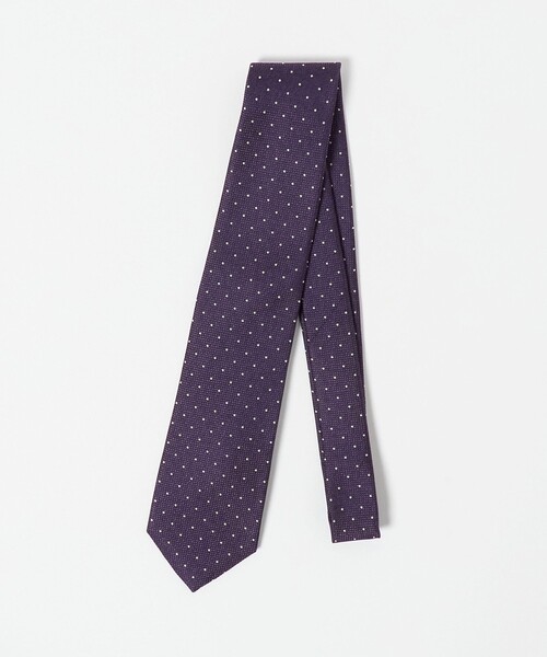 green label relaxing(グリーンレーベルリラクシング)の「GLR ジャパン ヴィンテージ 8.0cm ドット ネクタイ(ネクタイ・メンズ・ベージュ/ネイビー/パープル/ダークブラウン/ダークグレー・FREE)」の6枚目の写真