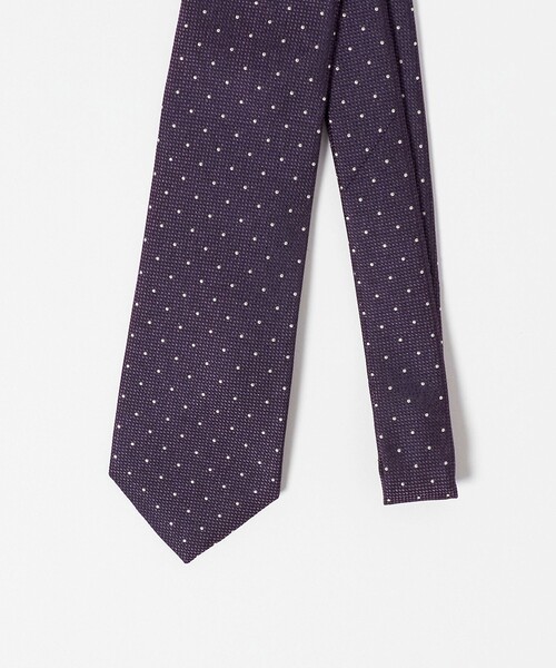 green label relaxing(グリーンレーベルリラクシング)の「GLR ジャパン ヴィンテージ 8.0cm ドット ネクタイ(ネクタイ・メンズ・ベージュ/ネイビー/パープル/ダークブラウン/ダークグレー・FREE)」の7枚目の写真