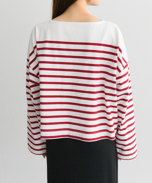 PUAL CE CIN（ピュアルセシン）の「【@kokiminitaコラボ】パネルボーダー ワイドスリーブカットソー（Tシャツ/カットソー・レディース・ボルドー/ネイビー・FREE）」の15枚目の写真