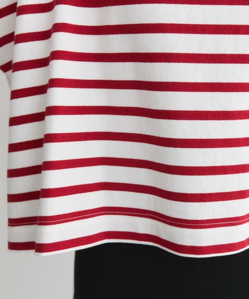 PUAL CE CIN（ピュアルセシン）の「【@kokiminitaコラボ】パネルボーダー ワイドスリーブカットソー（Tシャツ/カットソー・レディース・ボルドー/ネイビー・FREE）」の18枚目の写真