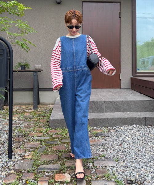 PUAL CE CIN（ピュアルセシン）の「【@kokiminitaコラボ】パネルボーダー ワイドスリーブカットソー（Tシャツ/カットソー・レディース・ボルドー/ネイビー・FREE）」の7枚目の写真