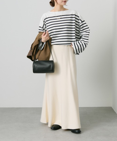 PUAL CE CIN（ピュアルセシン）の「【@kokiminitaコラボ】パネルボーダー ワイドスリーブカットソー（Tシャツ/カットソー・レディース・ボルドー/ネイビー・FREE）」の22枚目の写真