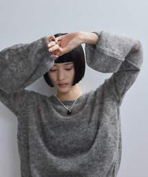 「ADAM ET ROPE'」 長袖ニット FREE グレー系その他 レディース ADAM ET ROPE' 「ADAM ROPE'」 長袖ニット FREE グレー