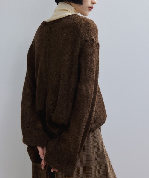 WEB限定】ボリュームスリーブモヘアプルオーバー（ニット/セーター