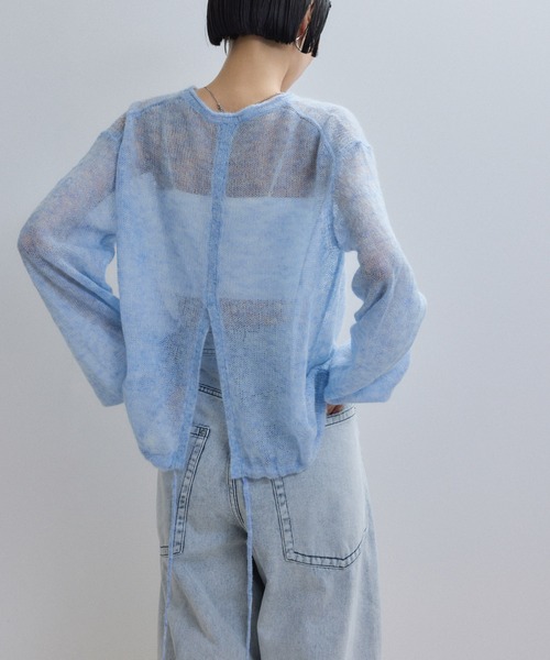 ADAM ET ROPE'(アダムエロペ)の「【WEB限定】ボリュームスリーブモヘアプルオーバー(ニット/セーター・レディース・グレー/ベージュ/ブラウン/サックスブルー・FREE)」の17枚目の写真
