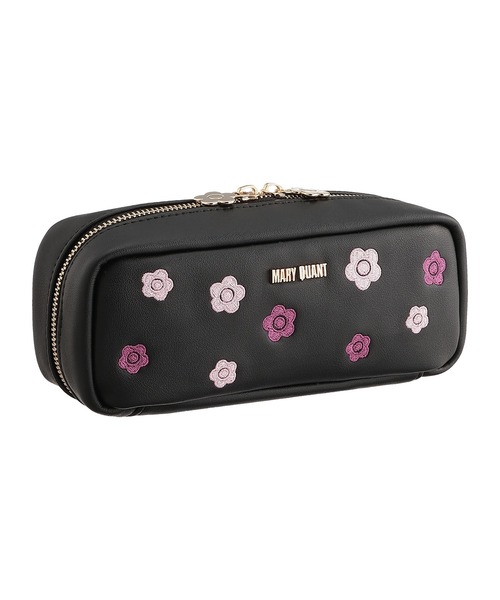 バイカラーデイジー刺繍 Wポケットペンケース（ステーショナリー