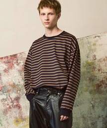 MAISON SPECIAL(]XyV)́sUNISEXtULTIMA Cotton Border Prime-Over Crew Neck Long Sleeve T-Shirt/ULTIMARbg{[_[vCI[o[N[lbNOX[uTVcyMAISON SPECIAL/]XyVz(TVc/Jbg\[)