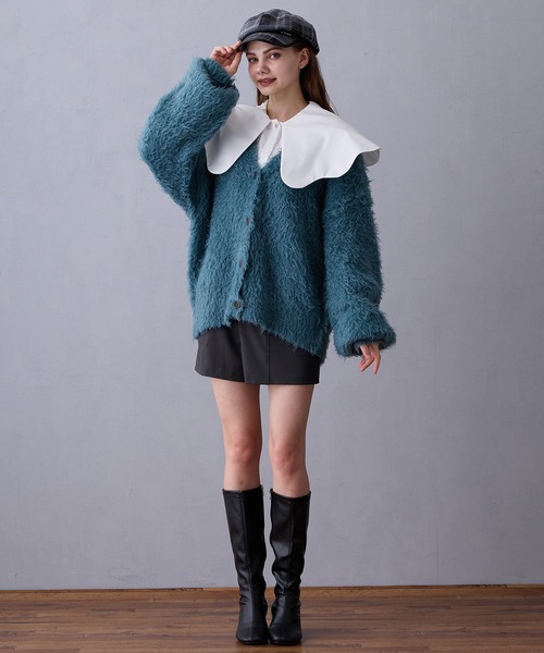 NICOLE CLUB(ニコル クラブ)の「ハイウエストショートパンツ(その他パンツ・レディース・グリーン/ネイビー/ブラウン・MEDIUM)」の5枚目の写真