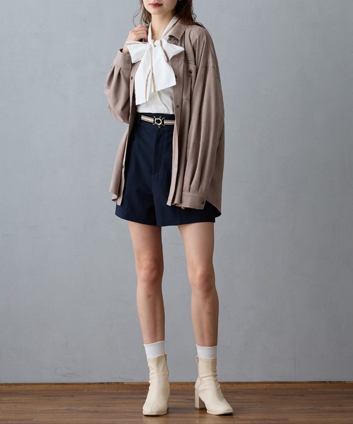 NICOLE CLUB(ニコル クラブ)の「ハイウエストショートパンツ(その他パンツ・レディース・グリーン/ネイビー/ブラウン・MEDIUM)」の20枚目の写真