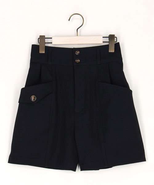 NICOLE CLUB(ニコル クラブ)の「ハイウエストショートパンツ(その他パンツ・レディース・グリーン/ネイビー/ブラウン・MEDIUM)」の6枚目の写真