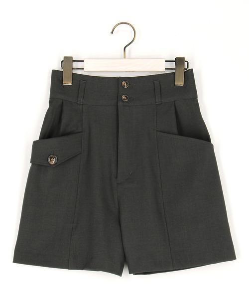 NICOLE CLUB(ニコル クラブ)の「ハイウエストショートパンツ(その他パンツ・レディース・グリーン/ネイビー/ブラウン・MEDIUM)」の15枚目の写真