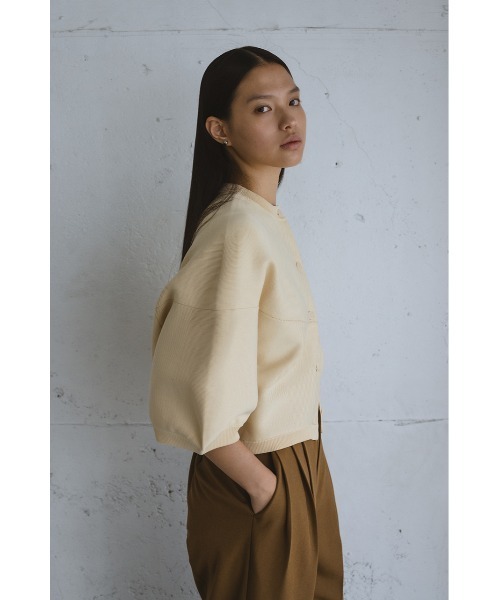 STYLEMIXER(スタイルミキサー)の「パネルフォルムカーディガン 秋服(カーディガン/ボレロ・レディース・オレンジ/アイボリー/ブラック・FREE)」の21枚目の写真