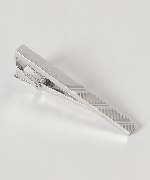 BLACK LABEL CRESTBRIDGE(ブラックレーベル・クレストブリッジ)の「ストライプハーフダイヤカットタイバー(ネクタイピン・メンズ・グレー系その他2/ブラック・FREE)」の2枚目の写真