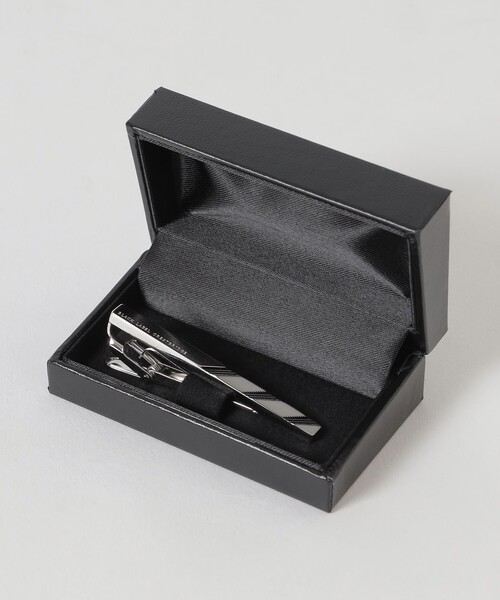 BLACK LABEL CRESTBRIDGE(ブラックレーベル・クレストブリッジ)の「ストライプハーフダイヤカットタイバー(ネクタイピン・メンズ・グレー系その他2/ブラック・FREE)」の4枚目の写真