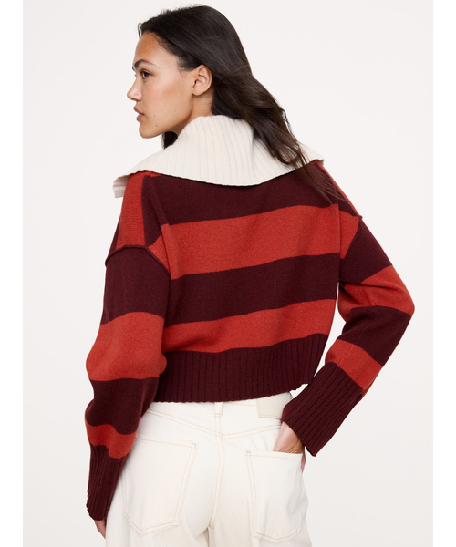 Banana Republic（バナナリパブリック）の「オーバーサイズ カシミヤ クロップド ニットポロニット（ニット/セーター・レディース・ブラウン/レッド系その他・L/S/M/XS）」の7枚目の写真