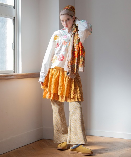 チャイハネ(チャイハネ)の「【チャイハネ】サリレアミニスカート(スカート・レディース・ブラック/マスタード/ピンク/ホワイト・FREE)」の14枚目の写真