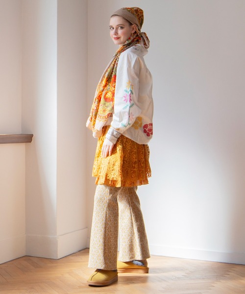 チャイハネ(チャイハネ)の「【チャイハネ】サリレアミニスカート(スカート・レディース・ブラック/マスタード/ピンク/ホワイト・FREE)」の13枚目の写真