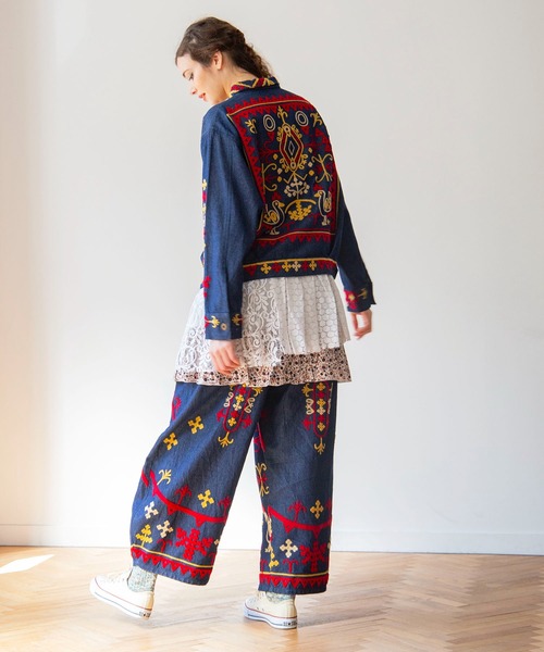 チャイハネ(チャイハネ)の「【チャイハネ】サリレアミニスカート(スカート・レディース・ブラック/マスタード/ピンク/ホワイト・FREE)」の6枚目の写真