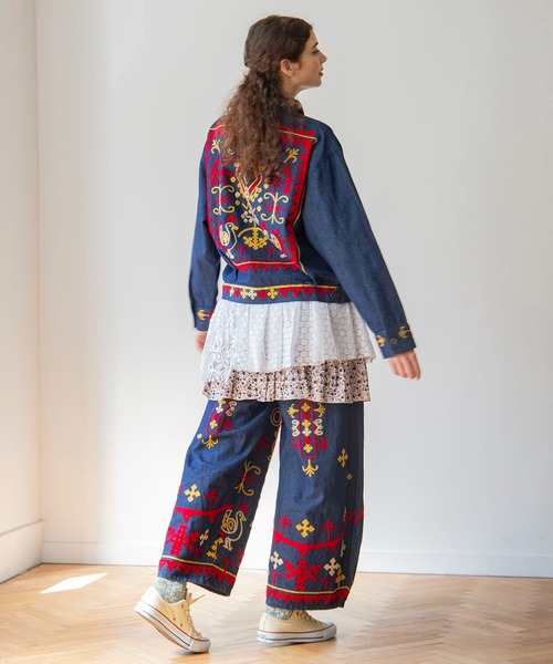 チャイハネ(チャイハネ)の「【チャイハネ】サリレアミニスカート(スカート・レディース・ブラック/マスタード/ピンク/ホワイト・FREE)」の7枚目の写真