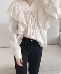 【ZOZO限定】ルーズフィットフリルブラウス