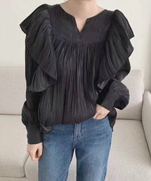 【ZOZO限定】ルーズフィットフリルブラウス