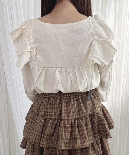 frunco(フランコ)の「【ZOZO限定】ルーズフィットフリルブラウス(シャツ/ブラウス・レディース・ホワイト/ブラック・FREE)」の20枚目の写真