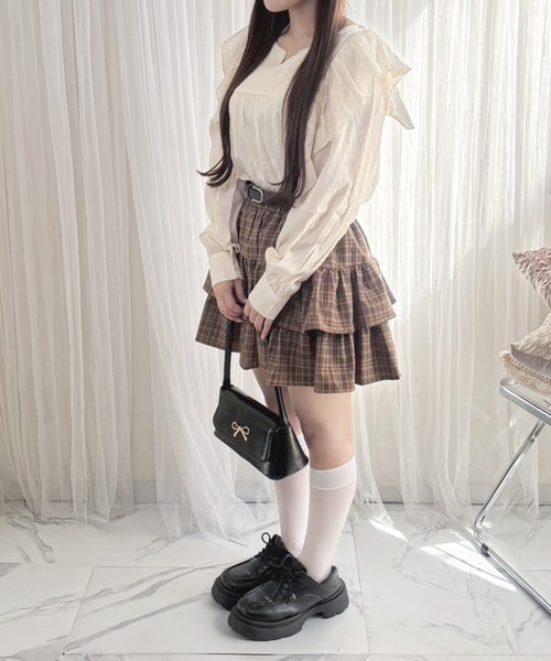 frunco(フランコ)の「【ZOZO限定】ルーズフィットフリルブラウス(シャツ/ブラウス・レディース・ホワイト/ブラック・FREE)」の16枚目の写真