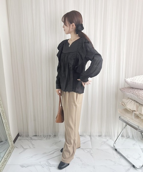frunco(フランコ)の「【ZOZO限定】ルーズフィットフリルブラウス(シャツ/ブラウス・レディース・ホワイト/ブラック・FREE)」の13枚目の写真