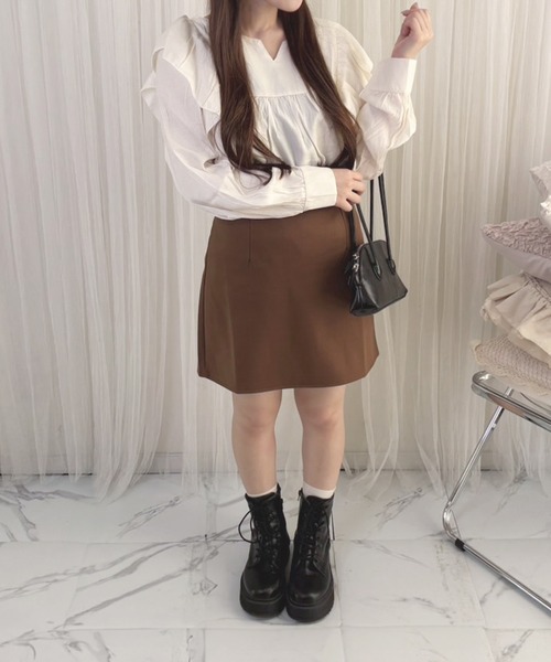 frunco(フランコ)の「【ZOZO限定】ルーズフィットフリルブラウス(シャツ/ブラウス・レディース・ホワイト/ブラック・FREE)」の19枚目の写真