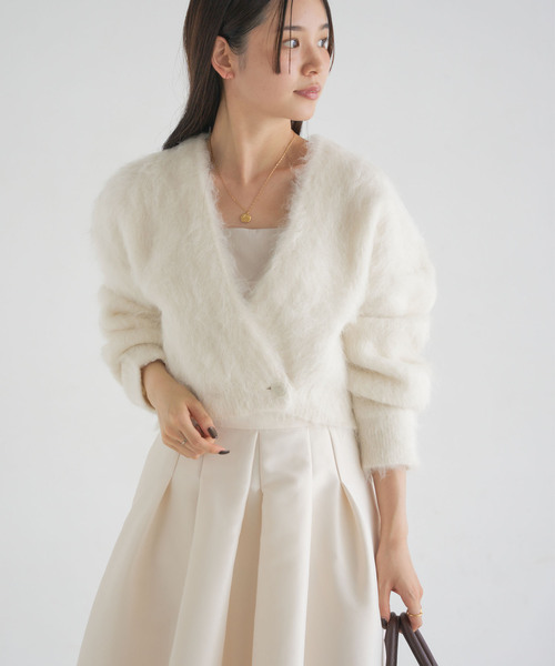 Noble（ノーブル）の「アルパカミックスシャギーカーデ（カーディガン