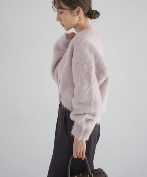 Noble（ノーブル）の「アルパカミックスシャギーカーデ（カーディガン