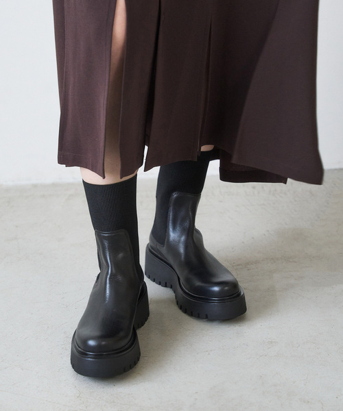 追加》CORSOROMA9/ コルソローマノーヴェ アツゾコゴアショートブーツ