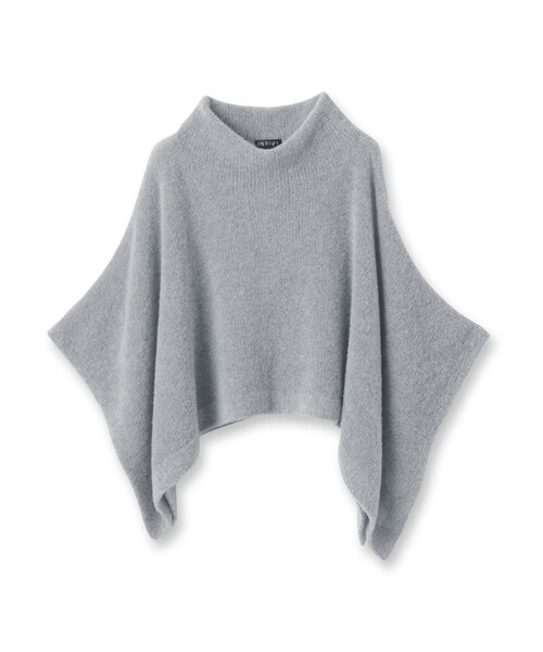 INDIVI（インディヴィ）の「【エアリー素材】ブークレケープポンチョ（ニット/セーター・レディース・ナチュラル/グレー/チャコールグレー・00）」の20枚目の写真