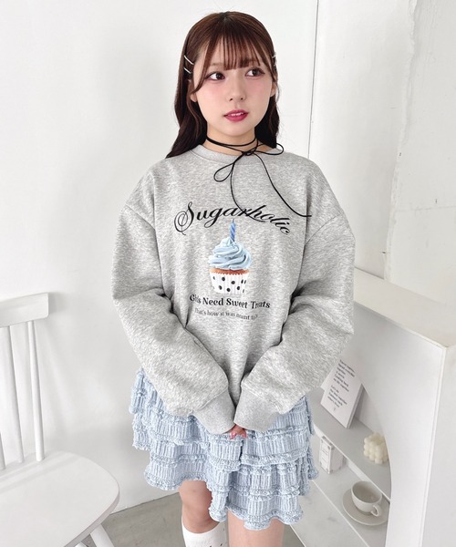 Loueme(ルエム)の「ファンシーカップケーキロゴスウェット(スウェット・レディース・ホワイト/ネイビー/グレー・FREE)」の18枚目の写真