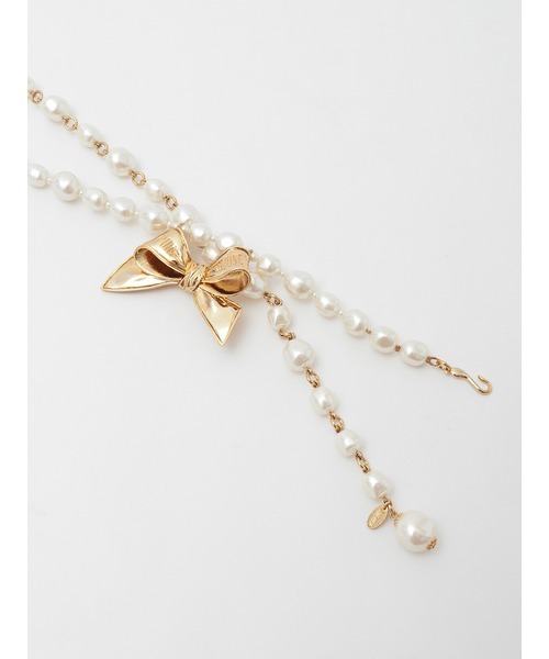 リボンモチーフ使いパールチェーンベルト（ベルト）｜PINK HOUSE