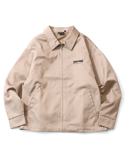 THRASHER(スラッシャー)の「【THRASHER/スラッシャー】T/Cツイル ジップアップブルゾン(ブルゾン・メンズ・ベージュ/ダークグリーン/ブラック・M/L/XL)」の5枚目の写真