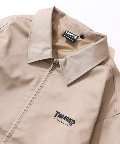 THRASHER(スラッシャー)の「【THRASHER/スラッシャー】T/Cツイル ジップアップブルゾン(ブルゾン・メンズ・ベージュ/ダークグリーン/ブラック・M/L/XL)」の8枚目の写真
