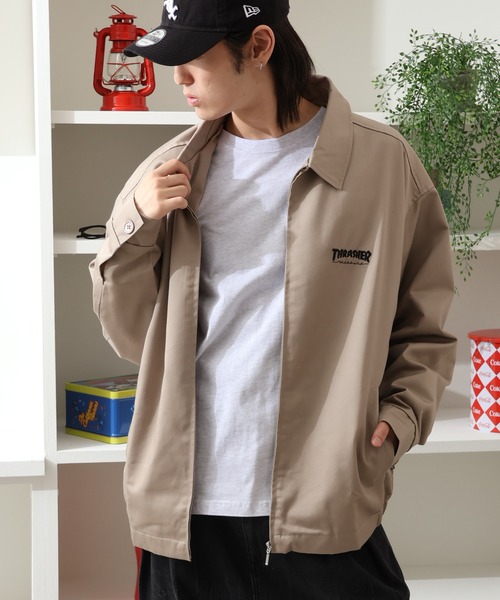 THRASHER(スラッシャー)の「【THRASHER/スラッシャー】T/Cツイル ジップアップブルゾン(ブルゾン・メンズ・ベージュ/ダークグリーン/ブラック・M/L/XL)」の21枚目の写真