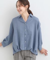 SHOO・LA・RUE | 【S-LL】インせず着られる デニムライク前開きブラウス(シャツ/ブラウス)