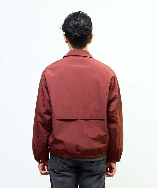 MEN'S MELROSE（メンズメルローズ）の「割繊タフタ×トラッドチェックリバーシブルハリントンジャケット（ブルゾン・メンズ・チャコールグレー/ボルドー・2/3/4）」の7枚目の写真