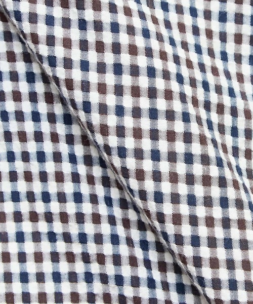 MEN'S MELROSE（メンズメルローズ）の「割繊タフタ×トラッドチェックリバーシブルハリントンジャケット（ブルゾン・メンズ・チャコールグレー/ボルドー・2/3/4）」の21枚目の写真