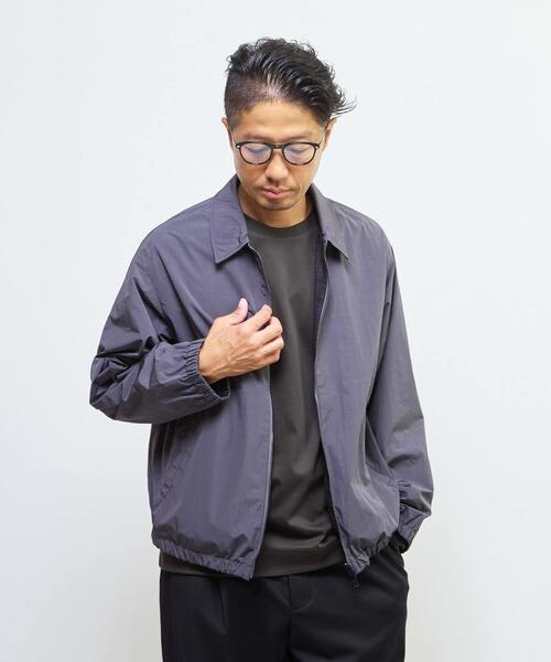 セール】割繊タフタ×トラッドチェックリバーシブルハリントン