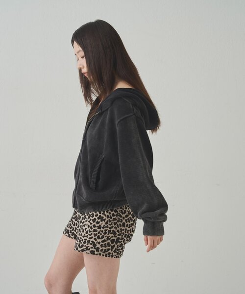 WHO'S WHO gallery（フーズフーギャラリー）の「【KOOKY'N/クーキー】ピグメント加工ジップニットパーカー（パーカー・メンズ・ネイビー/チャコールグレー/ブラウン・SMALL/X-SMALL/MEDIUM）」の22枚目の写真