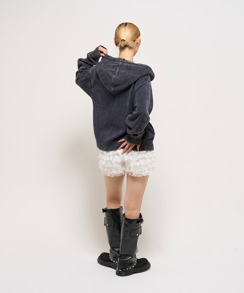 WHO'S WHO gallery（フーズフーギャラリー）の「【KOOKY'N/クーキー】ピグメント加工ジップニットパーカー（パーカー・メンズ・ネイビー/チャコールグレー/ブラウン・SMALL/X-SMALL/MEDIUM）」の16枚目の写真