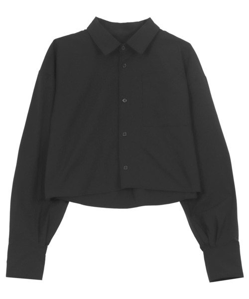 KOBE LETTUCE（コウベレタス）の「クロップドシャツ（シャツ/ブラウス・レディース・オフホワイト/ブラック/ブラウン・M）」の5枚目の写真