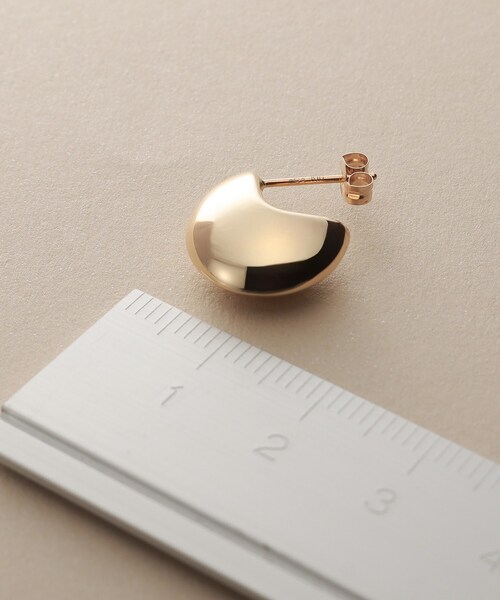 COCOSHNIK(ココシュニック)の「K10中空しのぎフラット スタッズピアス(ピアス(両耳用)・レディース・イエローゴールド・00)」の6枚目の写真